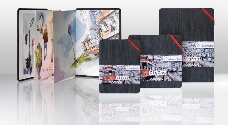 HahnemÃ¼hle The Zig Zag Book 300gsm Accordion Fold Watercolor Notebook, 5.5" x 5.5", 18 fls. - Image 3
